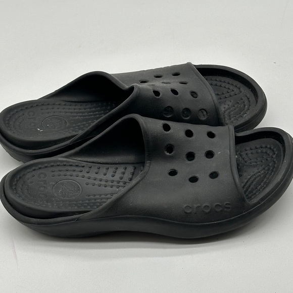 Rare CROCS Baya III Double Sole Slide Sandals Black Size Men Size 10 - Picture 1 of 11